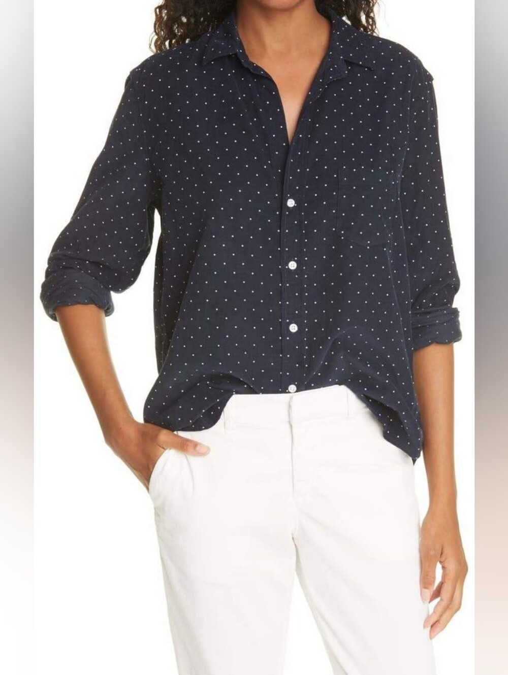 Frank & Eileen Corduroy Polka Dot Shirt